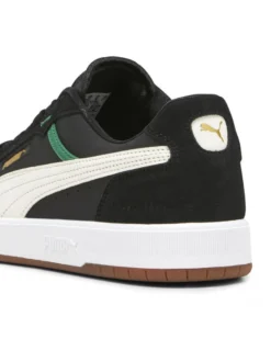 PUMA - Sneaker da uomo nera in VERA PELLE con logo panna - COURT ULTRA 75 YEARS