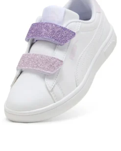 PUMA - SNEAKER JUNIOR SMASH 3.0  BIANCA E LILLA CON GLITTER, NUMERATA 28/35 - 395609-06