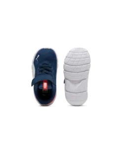 PUMA - SNEAKER KIDS FLEXFOCUS MODERN AC+ TD BLU CON DETTAGLI BIANCHI E ROSSI, NUMERATA 20/27,  311523-17