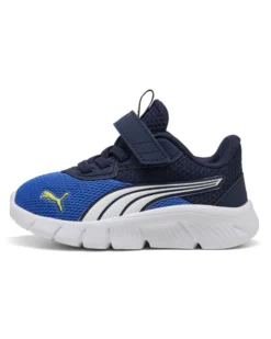 PUMA - SNEAKER KIDS FLEXFOCUS MODERN AC+ TD BLU, ROYAL CON DETTAGLI BIANCHI E GIALLI, NUMERATA 20/27, 311523-02