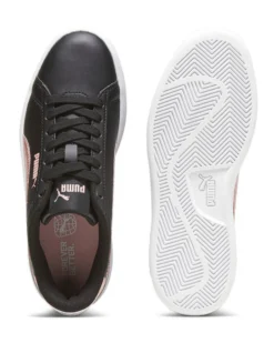 PUMA - Sneaker nera con logo rosa glitter, numerata 36/39 - SMASH 3.0 L STAR GLO JR