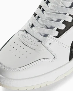 PUMA - Sneakers alta da uomo in VERA PELLE bianca e nera con dettagli oro - RBD GAME
