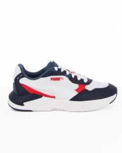 PUMA - Sneakers bianca e blu con dettagli rossi e soletta in memory foam, numerata 36/39 - X RAY SPEED LITE JR