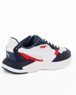 PUMA - Sneakers bianca e blu con dettagli rossi e soletta in memory foam, numerata 36/39 - X RAY SPEED LITE JR