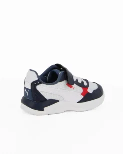 PUMA - Sneakers bianca e blu con dettagli rossi e soletta in memory foam, numerata 28/35 - X RAY SPEED LITE AC PS