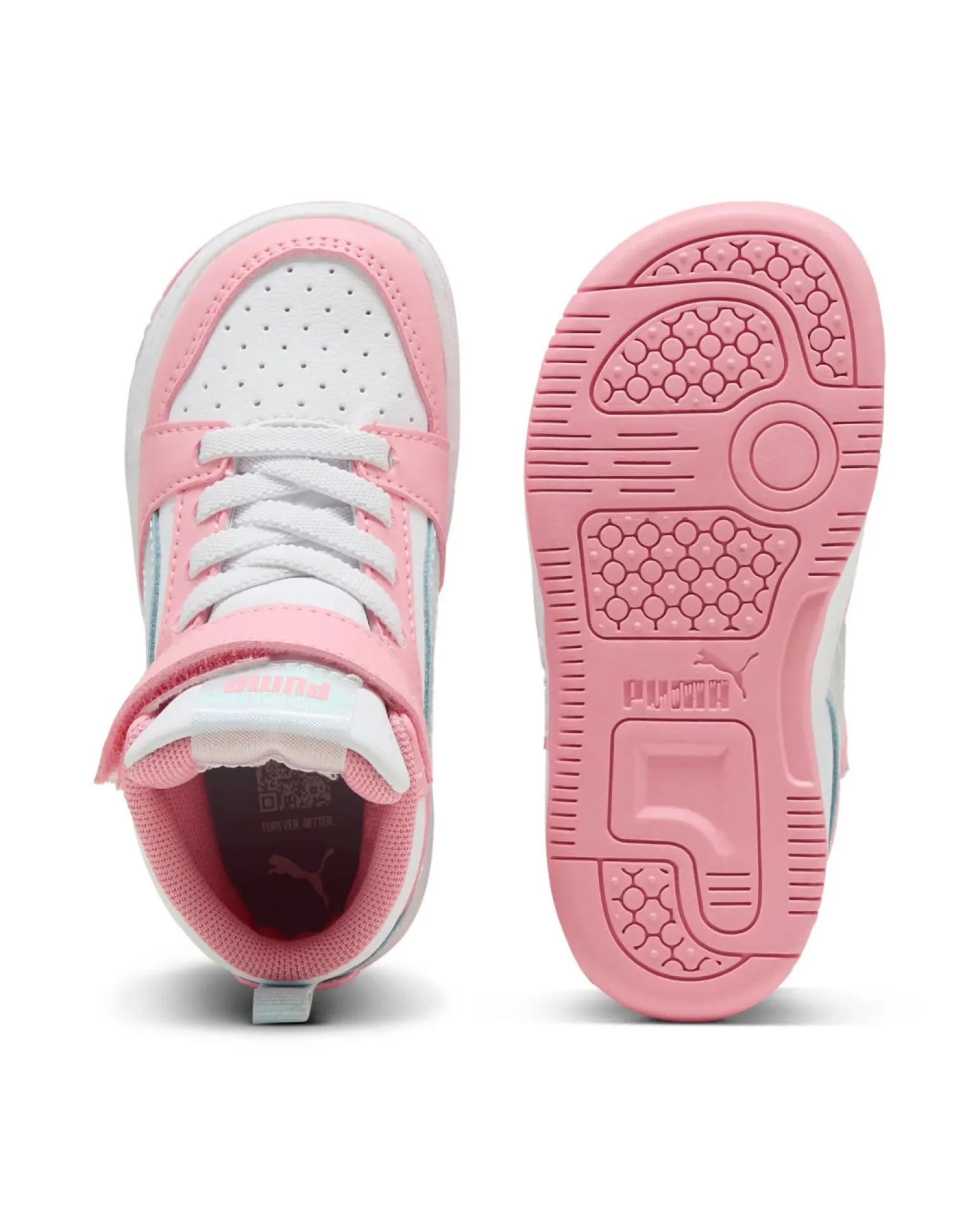 PUMA - SNEAKERS BIMBA BIANCA E ROSA REBOUND V6 MID SPACE BELLE TD DAL 20 AL 27, 402769-01
