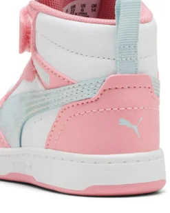 PUMA - SNEAKERS BIMBA BIANCA E ROSA REBOUND V6 MID SPACE BELLE TD DAL 20 AL 27, 402769-01
