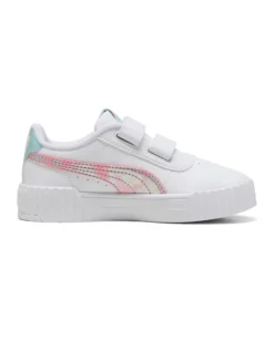 PUMA - SNEAKERS BIMBA CARINA 3.0 SPACE BELLE PS BIANCHE, ROSA E CELESTI DAL 28 AL 35, 402806-01