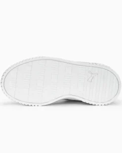 PUMA - Sneakers da bambina bianca con logo argento metallizzato, numerata 28/35 - CARINA 2.0 MERMAID PS