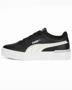 PUMA - Sneakers da bambina nera con logo argento metallizzato, numerata 28/35 - CARINA 2.0 MERMAID PS
