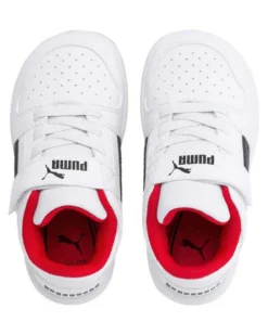 PUMA - Sneakers da bambino bianca e nera con strappo, numerata 20/27 - REBOUND LAYUP LO SL V INF