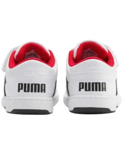PUMA - Sneakers da bambino bianca e nera con strappo, numerata 20/27 - REBOUND LAYUP LO SL V INF