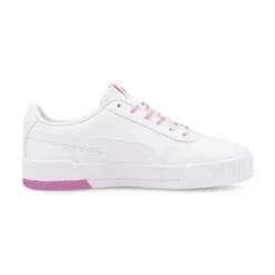 PUMA - Sneakers da donna bianca e rosa con suola in memory foam - CARINA LOGOMANIA