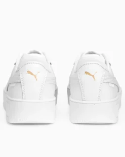 PUMA - Sneakers da donna in VERA PELLE bianca con dettagli oro - CARINA STREET
