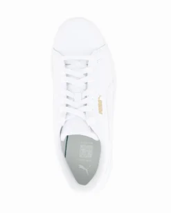 PUMA - Sneakers da uomo bianca in VERA PELLE con logo laterale oro - SMASH 3.0 L