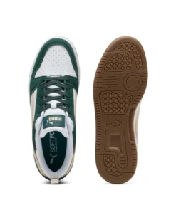 PUMA - SNEAKERS DA UOMO BIANCA, VERDE E BEIGE REBOUND V6 LOW SD, 402262-05