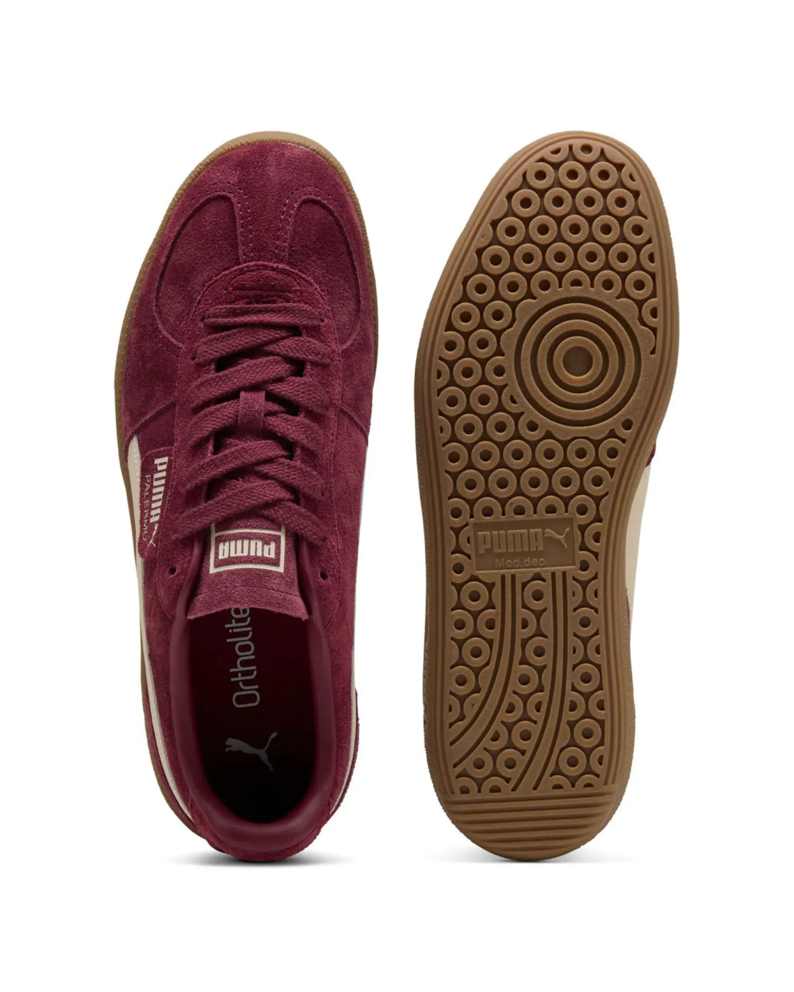 PUMA - SNEAKERS DA UOMO BORDEAUX E BEIGE PALERMO, 396463-65