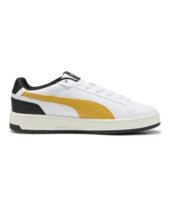 PUMA - SNEAKERS DA UOMO COURT CLASSICO BIANCA-GIALLA E NERA, 400284-10