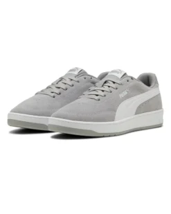 PUMA - SNEAKERS DA UOMO GRIGIA E BIANCA COURT CLASSIC CLEAN SD, 402680-02