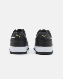 PUMA - Sneakers da uomo in VERA PELLE nera e bianca con dettali oro - RBD GAME LOW