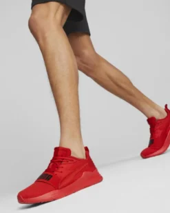 PUMA - Sneakers da uomo rossa in mesh traspirante con soletta in memory foam - WIRED RUN PURE