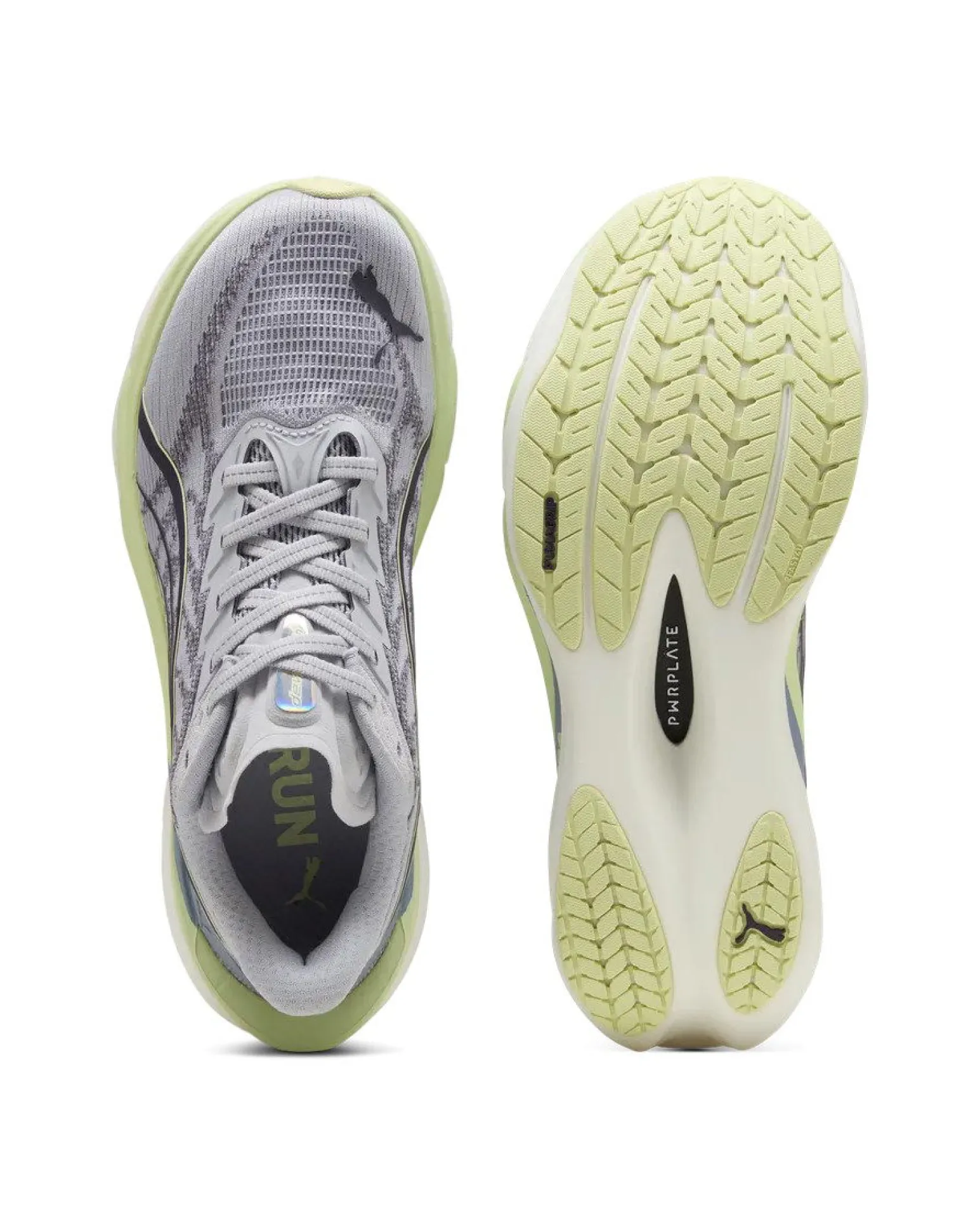 PUMA - SNEAKERS DEVIATE NITRO 4 GRIGIA, NERA E LIME DA DONNA, 312124-03