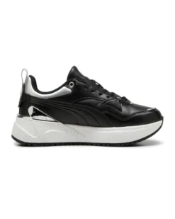 PUMA - SNEAKERS DONNA R78 DISRUPT METALLIC DREAM, NERA, BIANCA E GRIGIO METALLIZZATO - 397803-02