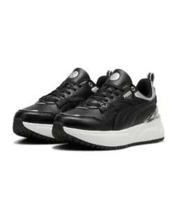 PUMA - SNEAKERS DONNA R78 DISRUPT METALLIC DREAM, NERA, BIANCA E GRIGIO METALLIZZATO - 397803-02