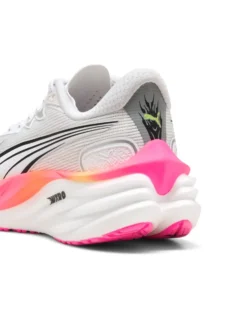 PUMA - SNEAKERS DONNA VELOCITY NITRO 4  BIANCHE CON DETTAGLI FLUO, 311141-18
