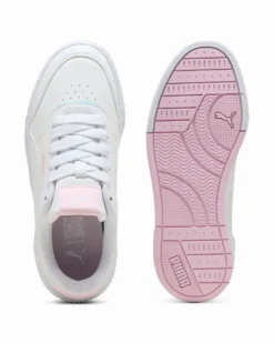 PUMA - SNEAKERS JUNIOR CARINA MIA HOLO 2.0 GS BIANCA CON DETTAGLI ROSA  DAL 36 AL 39, 405627-01