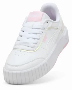 PUMA - SNEAKERS JUNIOR CARINA MIA HOLO 2.0 GS BIANCA CON DETTAGLI ROSA DAL 36 AL 39, 405627-01