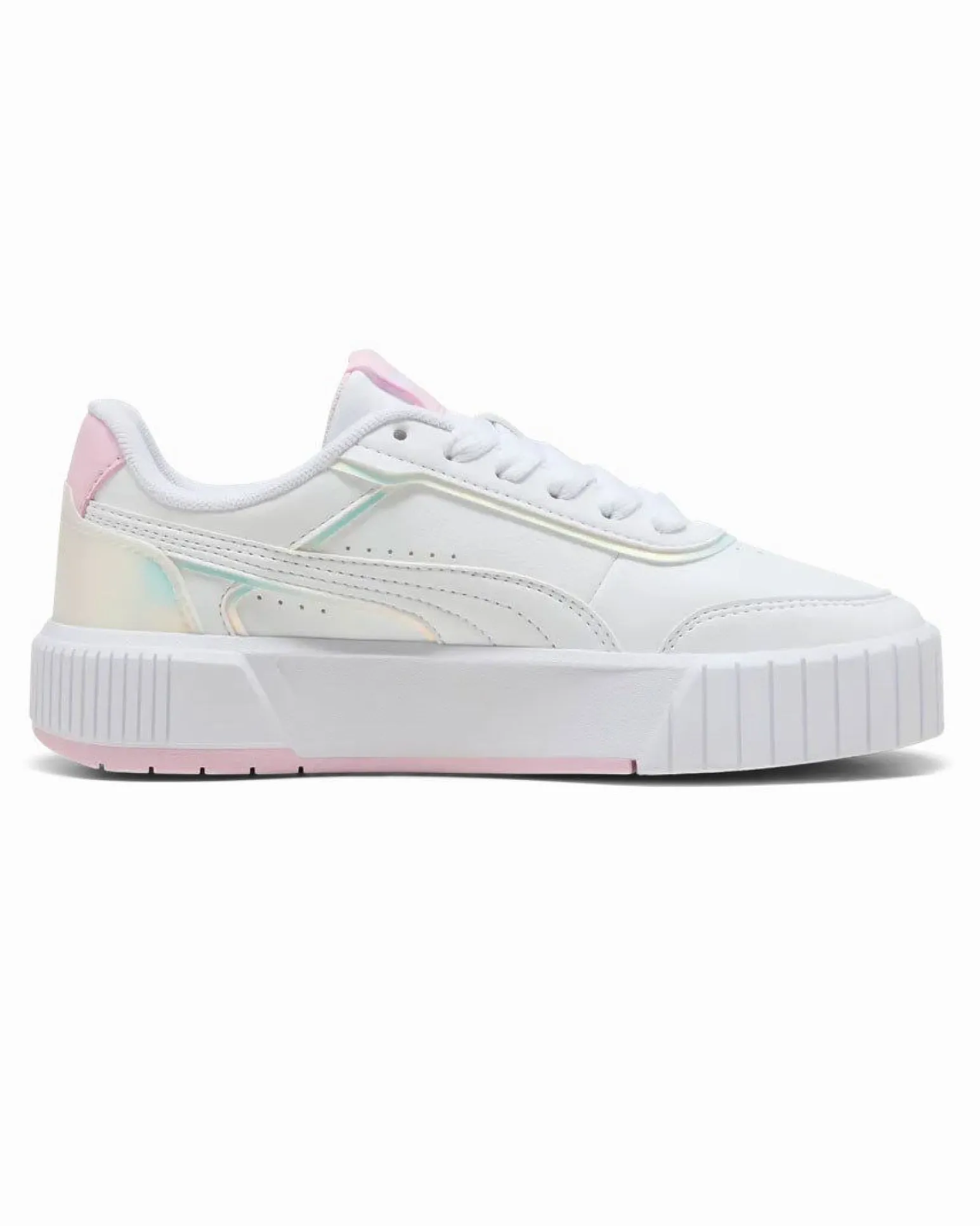 PUMA - SNEAKERS JUNIOR CARINA MIA HOLO 2.0 GS BIANCA CON DETTAGLI ROSA DAL 36 AL 39, 405627-01
