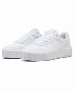PUMA - SNEAKERS JUNIOR CARINA MIA HOLO 2.0 GS BIANCA CON DETTAGLI ROSA DAL 36 AL 39, 405627-01