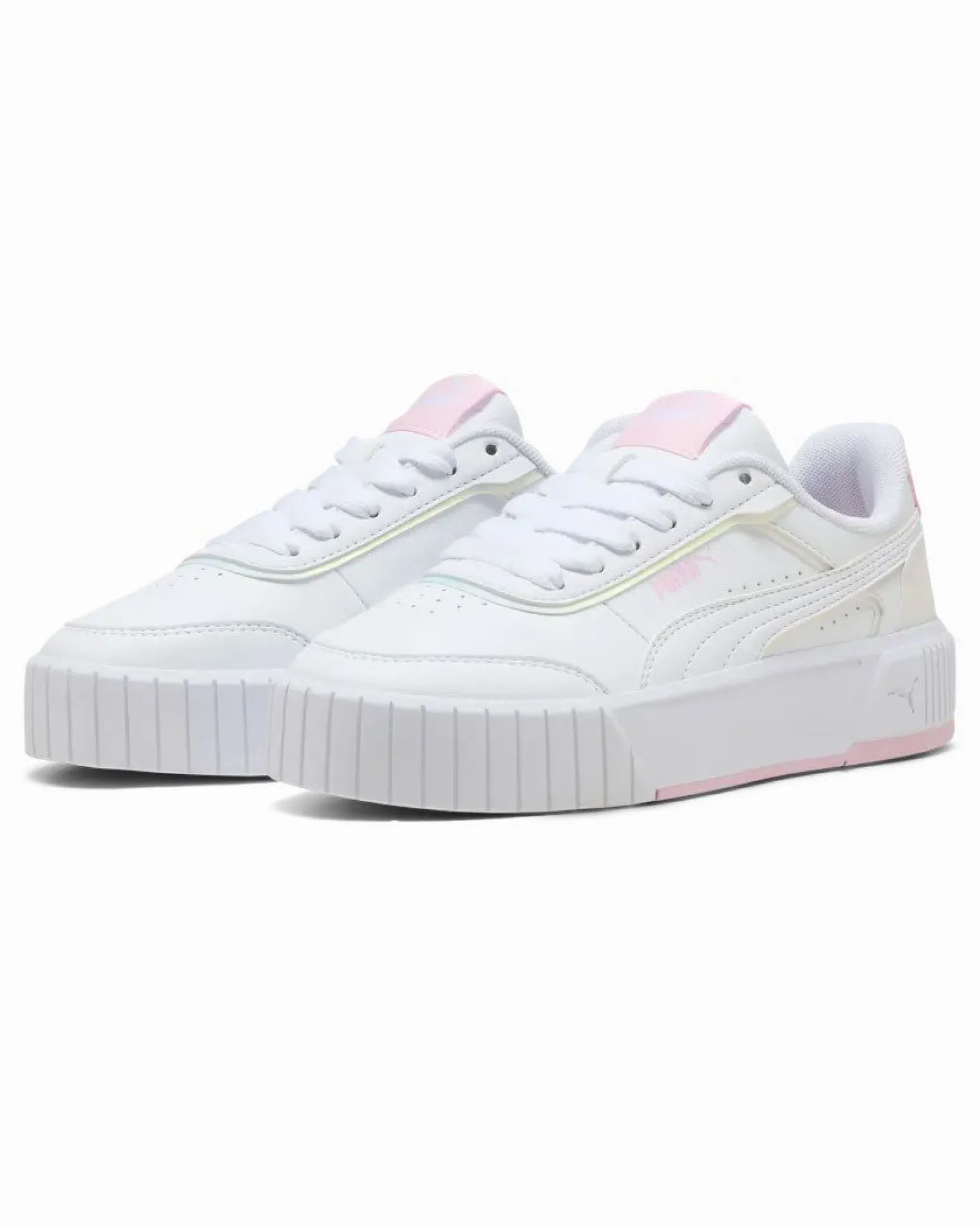 PUMA - SNEAKERS JUNIOR CARINA MIA HOLO 2.0 GS BIANCA CON DETTAGLI ROSA DAL 36 AL 39, 405627-01