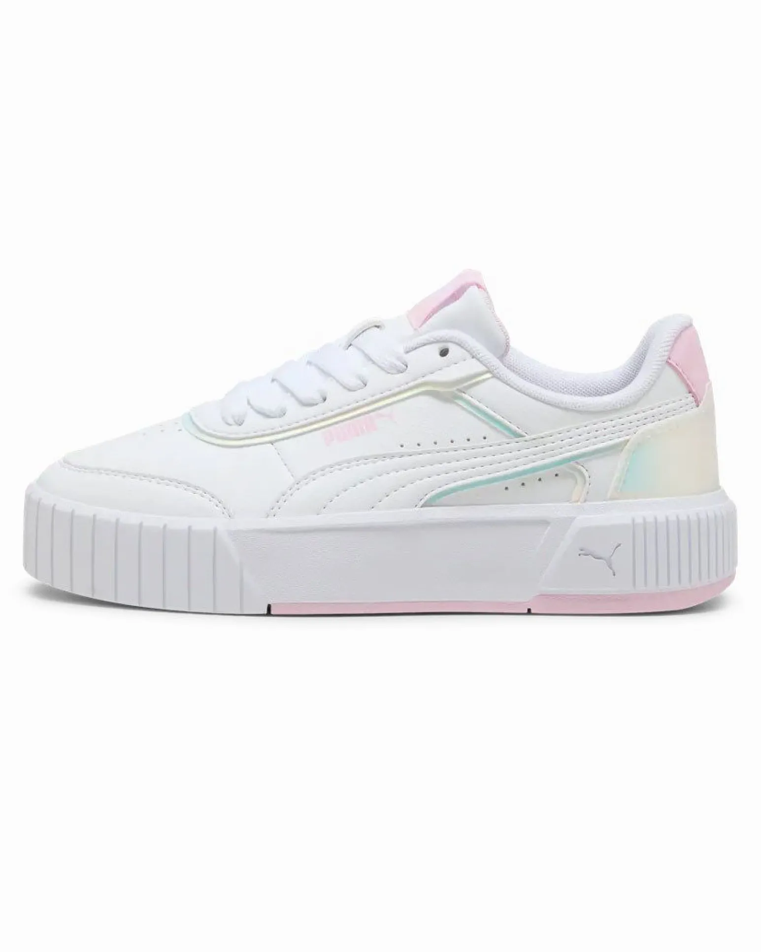 PUMA - SNEAKERS JUNIOR CARINA MIA HOLO 2.0 GS BIANCA CON DETTAGLI ROSA DAL 36 AL 39, 405627-01