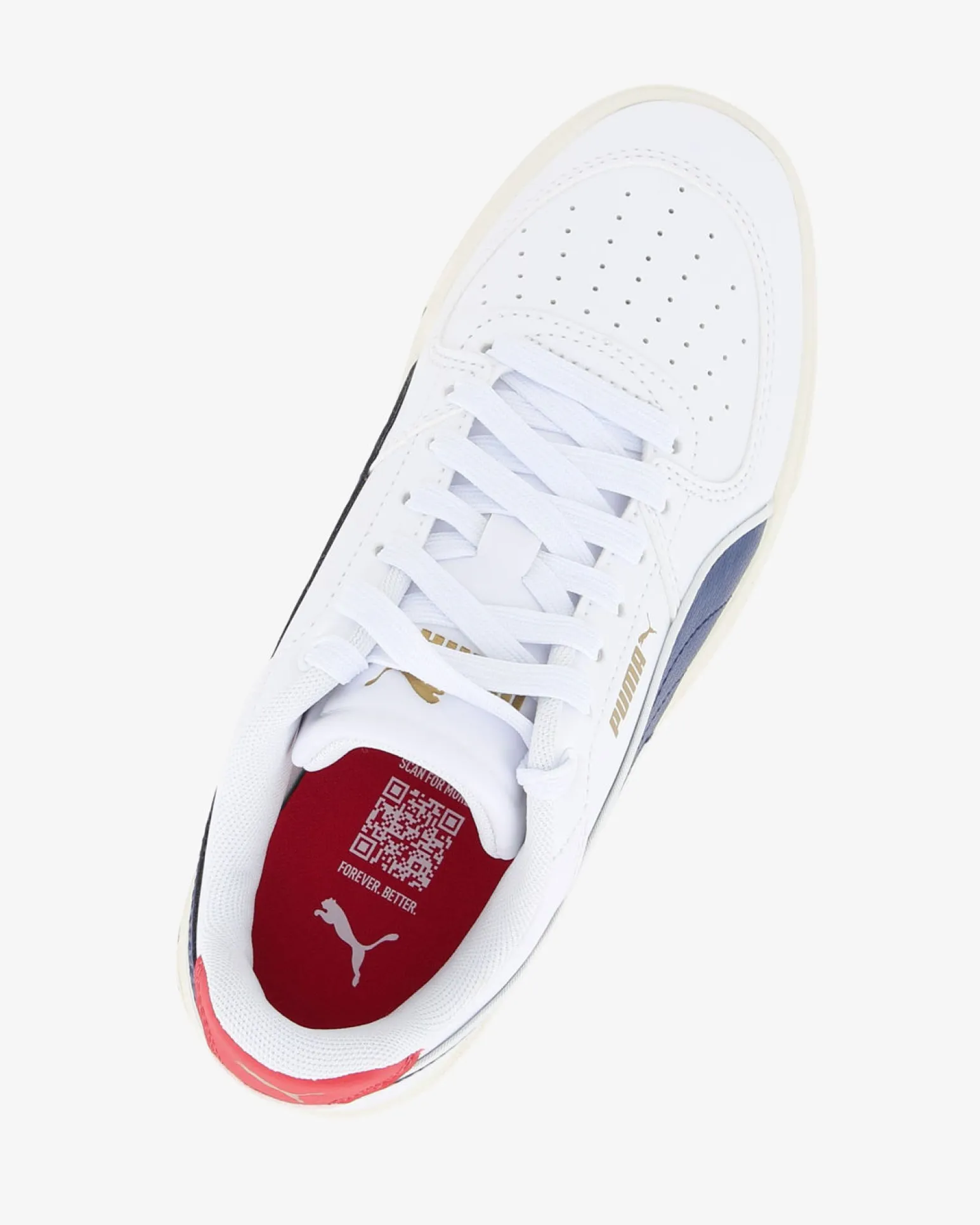 PUMA - SNEAKERS JUNIOR CAVEN III RETRO AC+GS BIANCA, BLU E ROSSA DAL 36 AL 39, 406896-01
