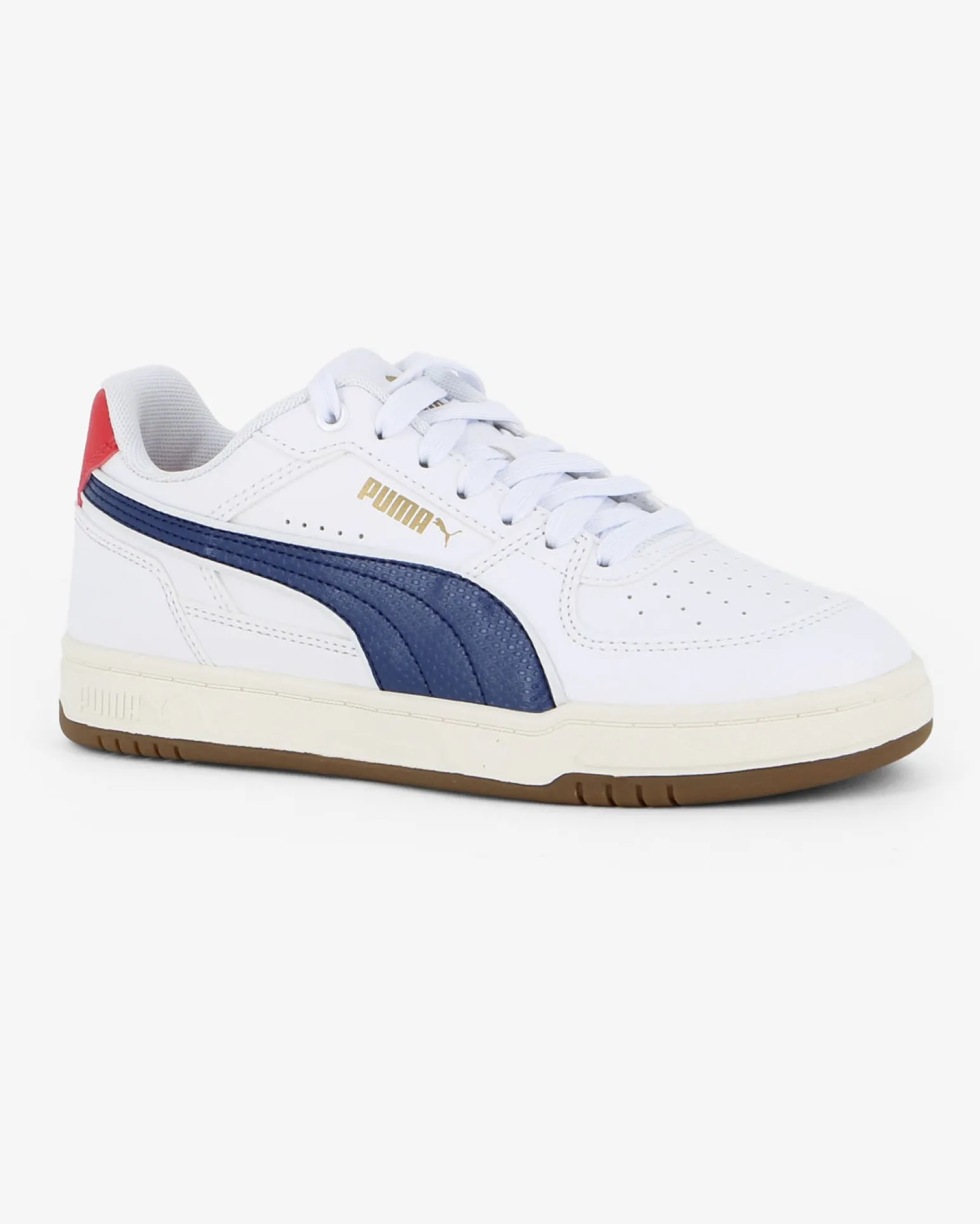 PUMA - SNEAKERS JUNIOR CAVEN III RETRO AC+GS BIANCA, BLU E ROSSA DAL 36 AL 39, 406896-01