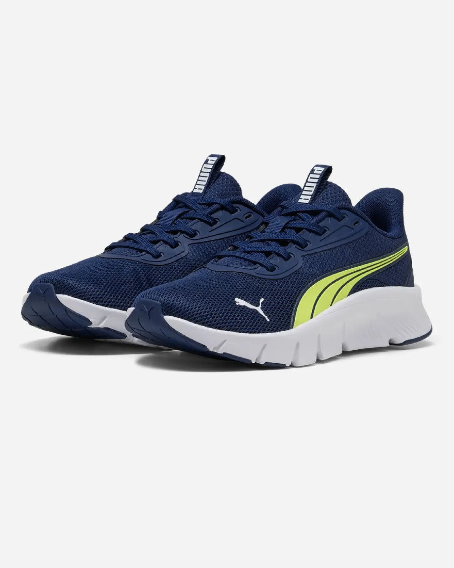 PUMA - SNEAKERS JUNIOR FLEXFOCUS LITE MODERN GS BLU SCURO, GIALLO FLUO, NUMERATA 36/39, 401517-37