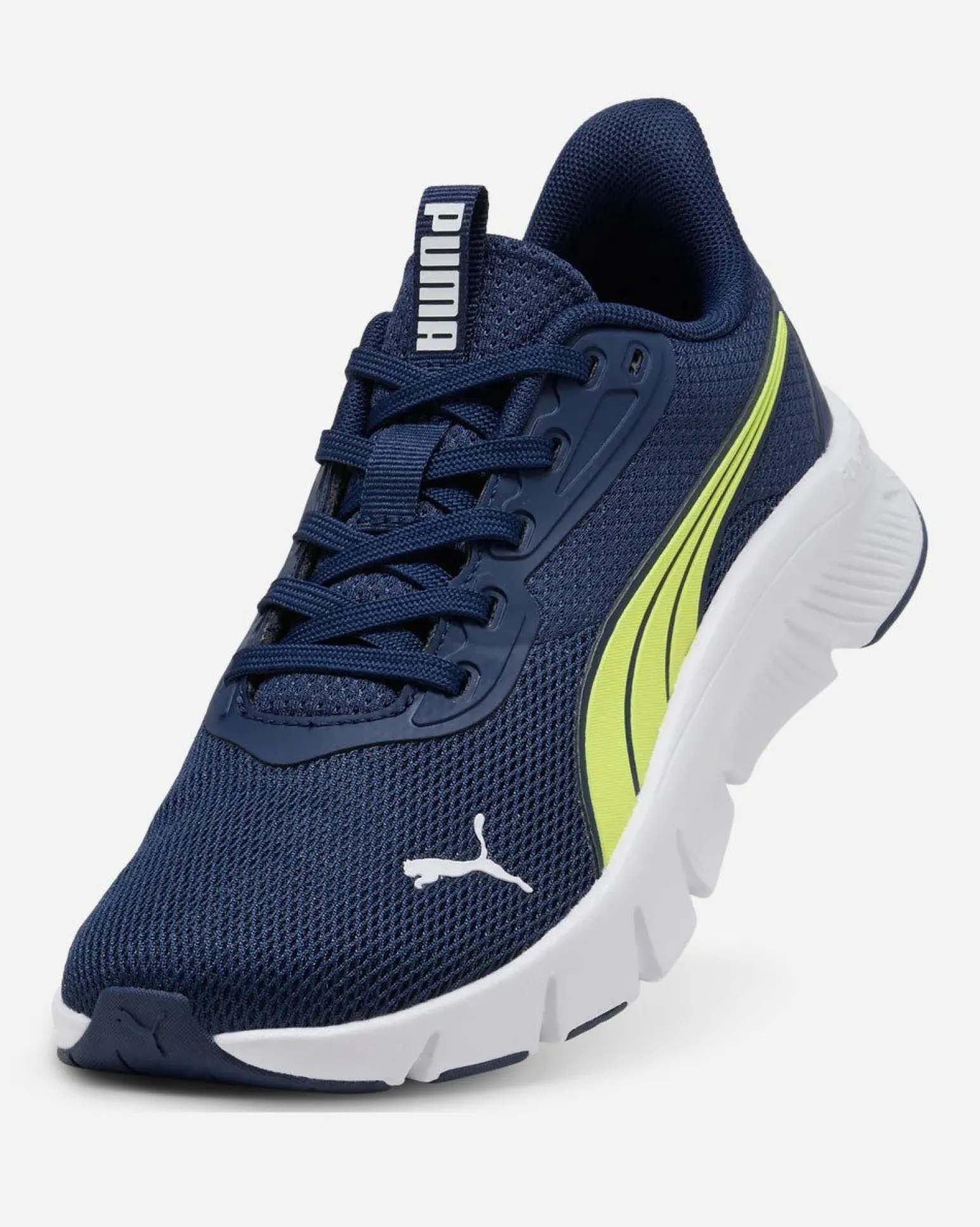 PUMA - SNEAKERS JUNIOR FLEXFOCUS LITE MODERN GS BLU SCURO, GIALLO FLUO, NUMERATA 36/39, 401517-37