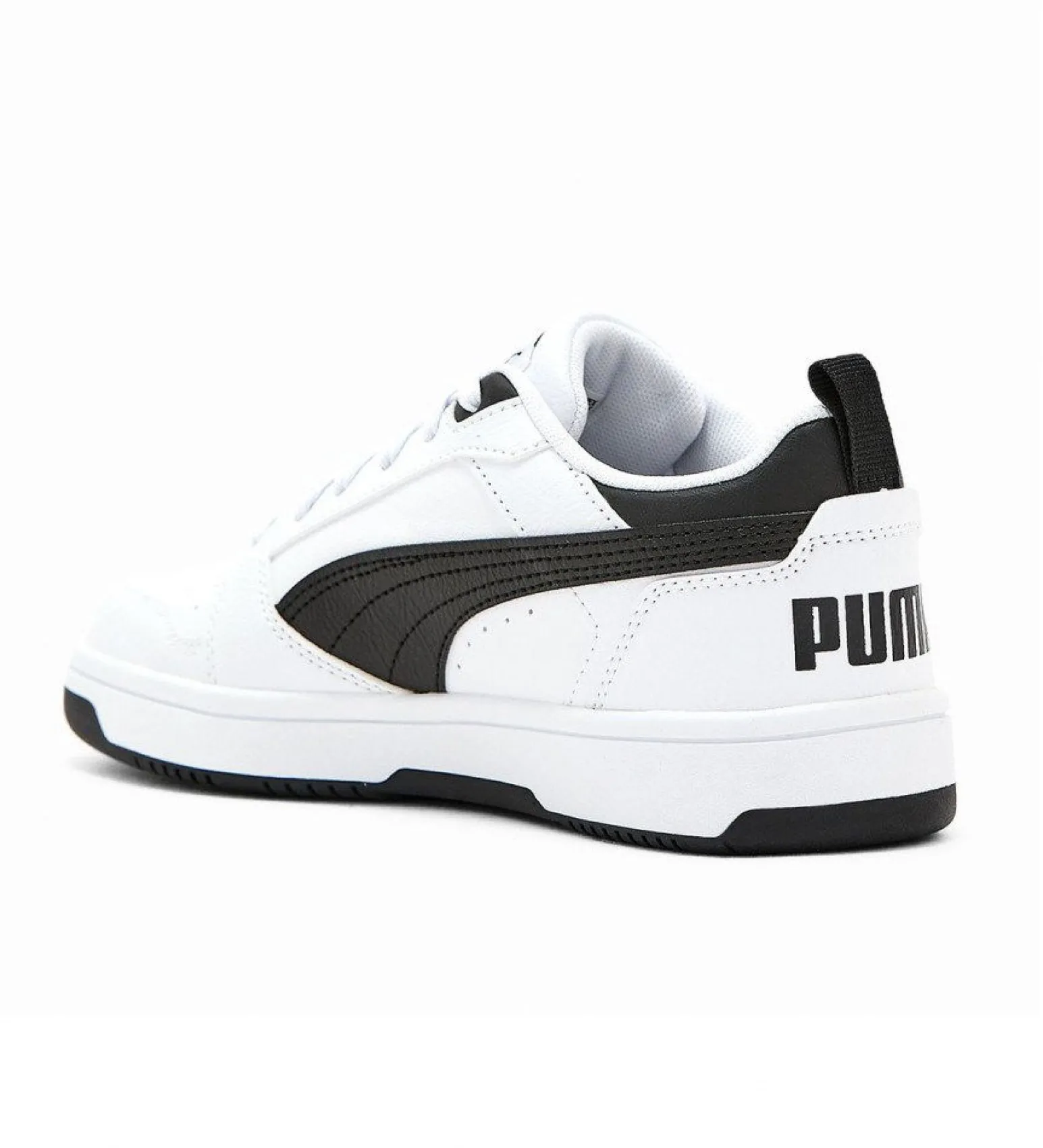 PUMA - SNEAKERS JUNIOR REBOUND V6 LO GS BIANCHE CON DETTAGLI NERI DAL 36 AL 39, 393833-02