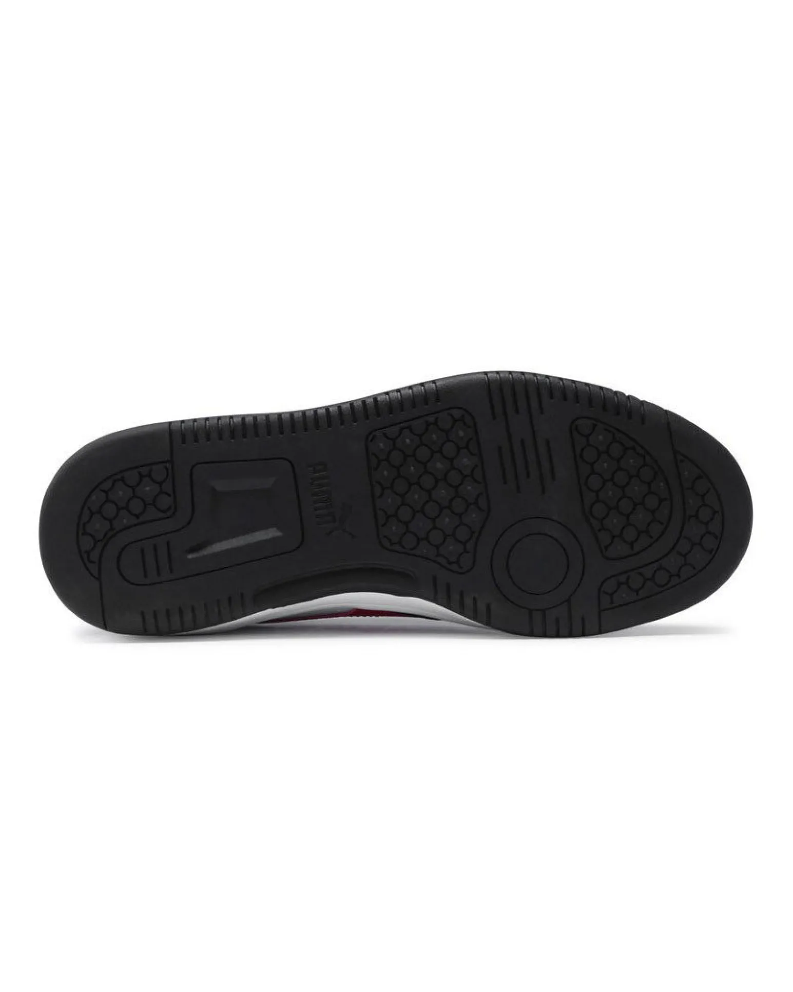 PUMA - SNEAKERS JUNIOR REBOUND V6 LO GS BIANCHE CON DETTAGLI NERI E ROSSI DAL 36 AL 39, 393833-04