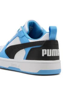 PUMA - SNEAKERS JUNIOR REBOUND V6 LO GS CELESTI CON DETTAGLI NERI E BIANCHI DAL 36 AL 39, 393833-34