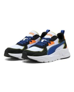 PUMA - SNEAKERS JUNIOR TRINITY LITE STARBLITZ GS BIANCA, NERA, BLU, ARANCIO, NUMERATA 36/39 - 400662-02