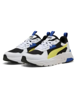 PUMA - SNEAKERS JUNIOR TRINITY LITE GS, NERA BIANCA E GIALLA, NUMERATA 36/39 - 391443-14