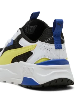 PUMA - SNEAKERS JUNIOR TRINITY LITE GS, NERA BIANCA E GIALLA, NUMERATA 36/39 - 391443-14