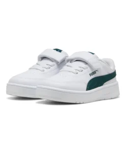 PUMA - SNEAKERS KIDS BIANCA E VERDE COURT CLASSIC CLEAN TD DAL 20 AL 27,  403752-04