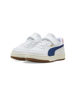 PUMA - SNEAKERS KIDS CAVEN III RETRO AC+TD BIANCA CON DETTAGLI BLU E ROSSI  DAL 20 AL 27, 406898-01