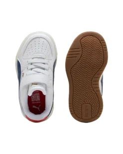 PUMA - SNEAKERS KIDS CAVEN III RETRO AC+TD BIANCA CON DETTAGLI BLU E ROSSI  DAL 20 AL 27, 406898-01