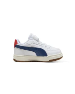 PUMA - SNEAKERS KIDS CAVEN III RETRO AC+TD BIANCA CON DETTAGLI BLU E ROSSI  DAL 20 AL 27, 406898-01