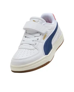 PUMA - SNEAKERS KIDS CAVEN III RETRO AC+TD BIANCA CON DETTAGLI BLU E ROSSI  DAL 20 AL 27, 406898-01